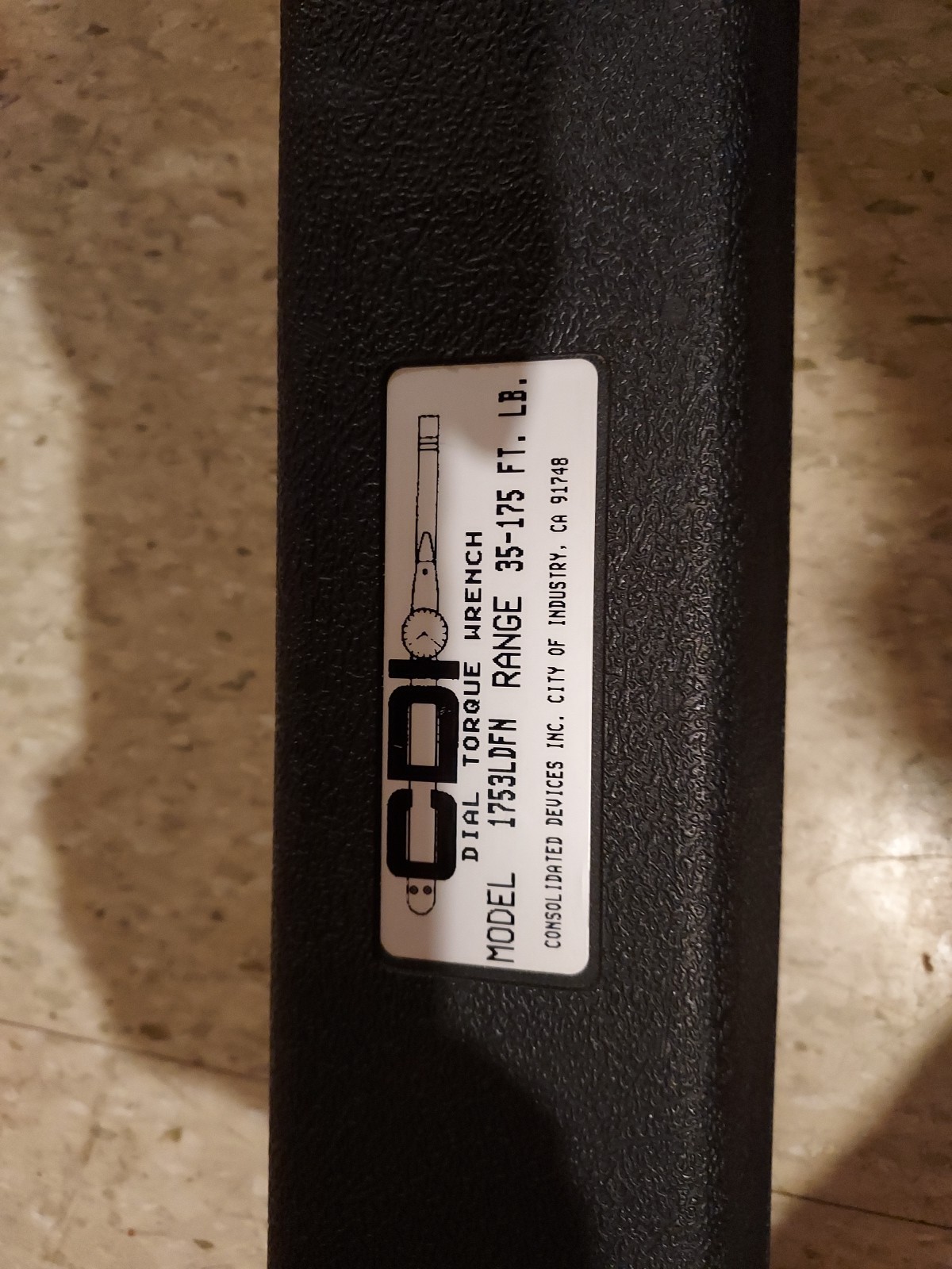 CDI Dial Torque Wrench, Model 1753LDFN, Range 35-175 Ft.lb.