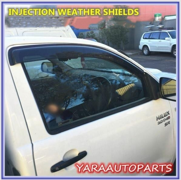 Injection Weather Shields Window Visors for Toyota Hilux Single Cab 2005-2015