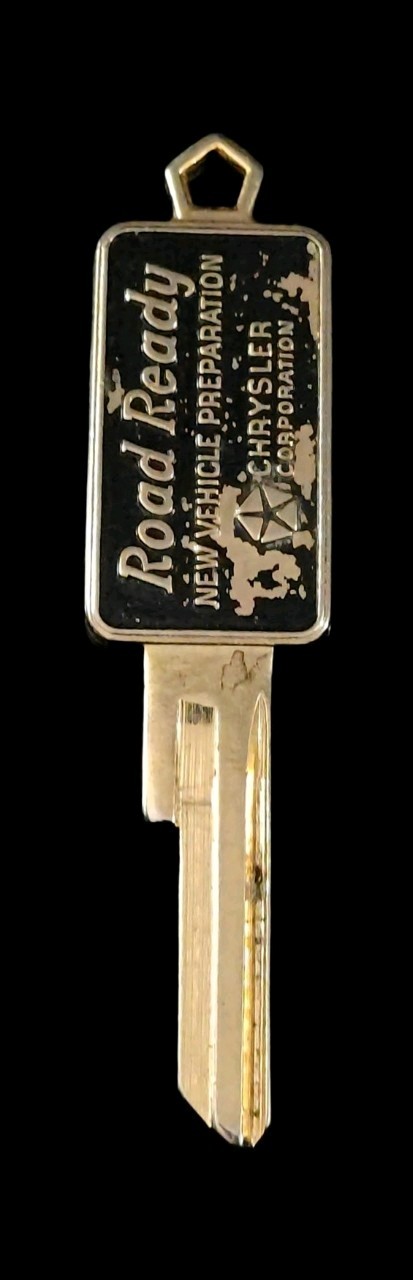RARE Vintage "Road Ready New Vehicle Preparation Key" From Chrysler Key Blank
