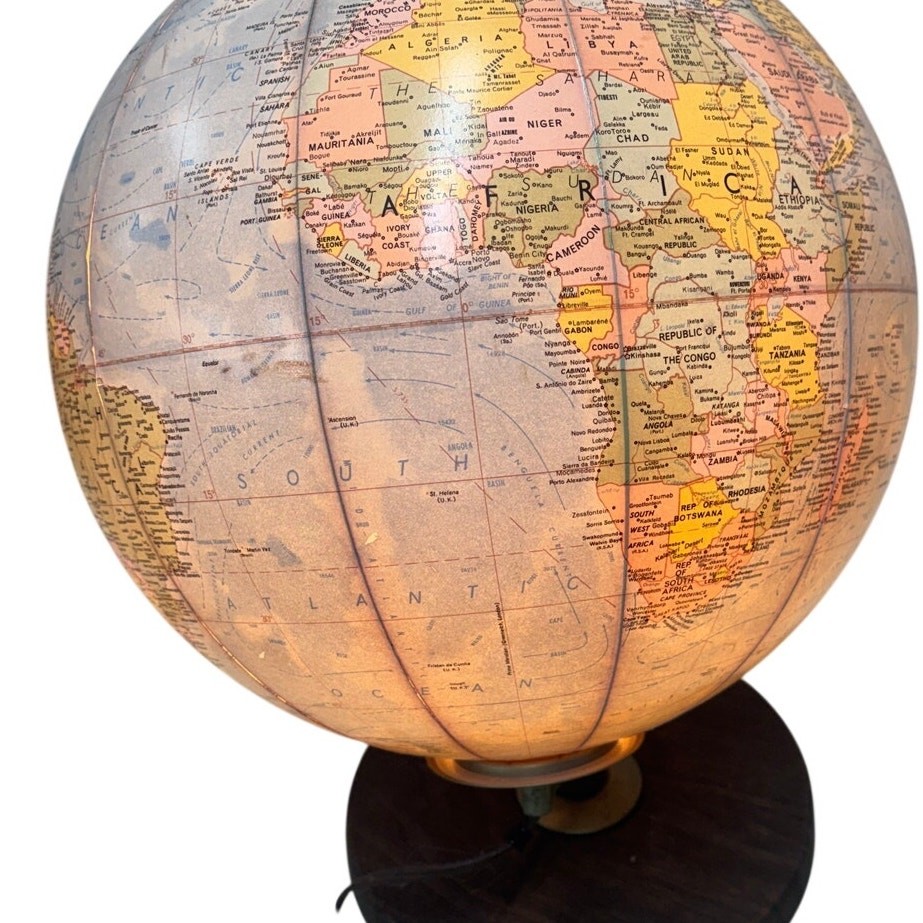 Replogle 12” Illuminated World Globe Wood Base
