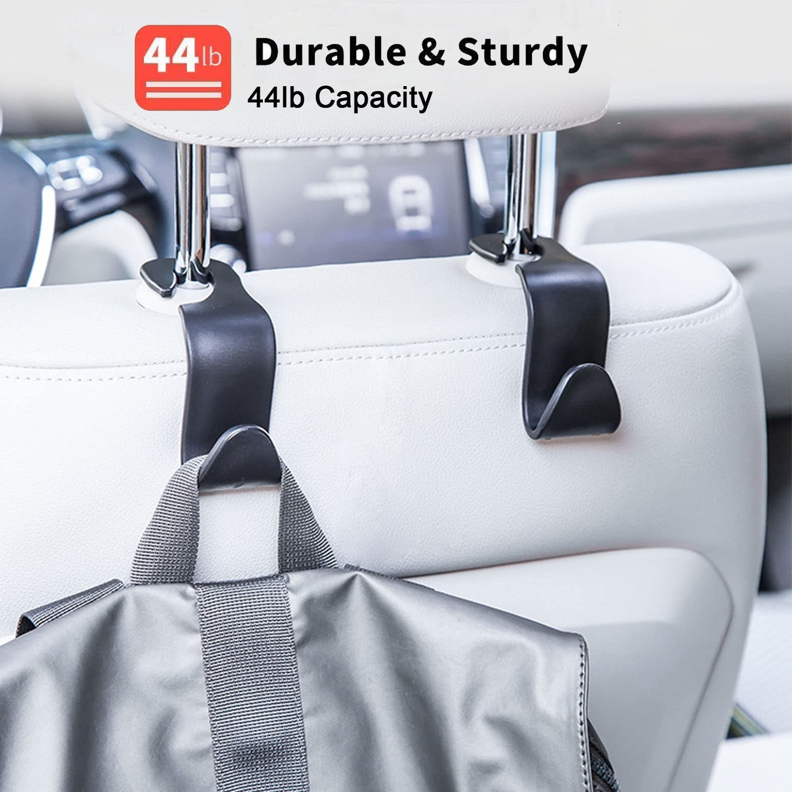 Car Seat Headrest Hook 4 Pack Vehicle Backpack Hooks Hanger 4Pcs