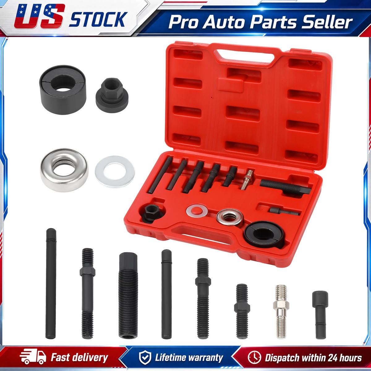 Set Automotive Pulley Puller Remover-Installer Power Steering Pump Alternator P