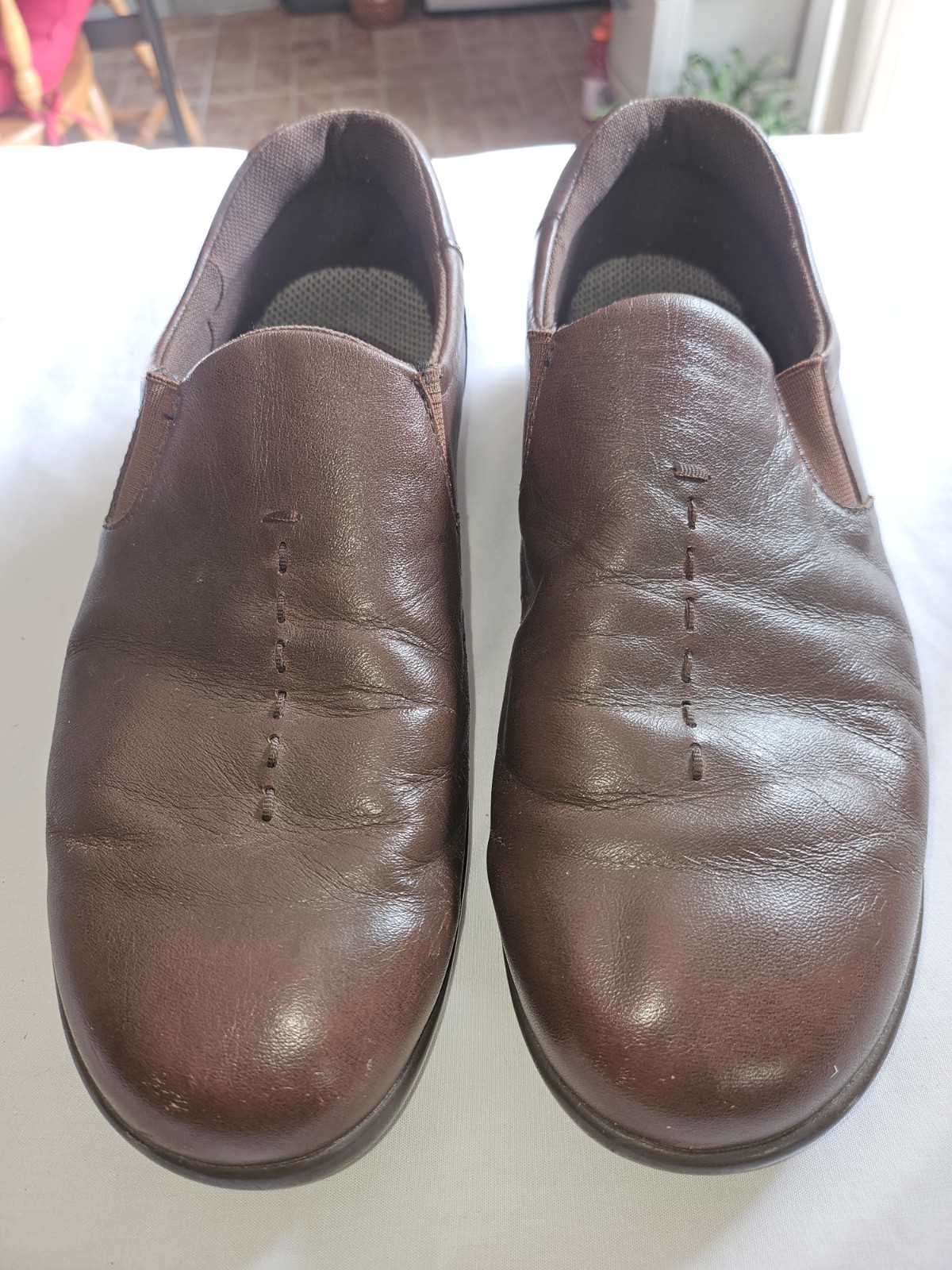 SAS Shoes Womens 8 M Brown Leather Viva Slip On Loafers Tripad Comfort Casual
