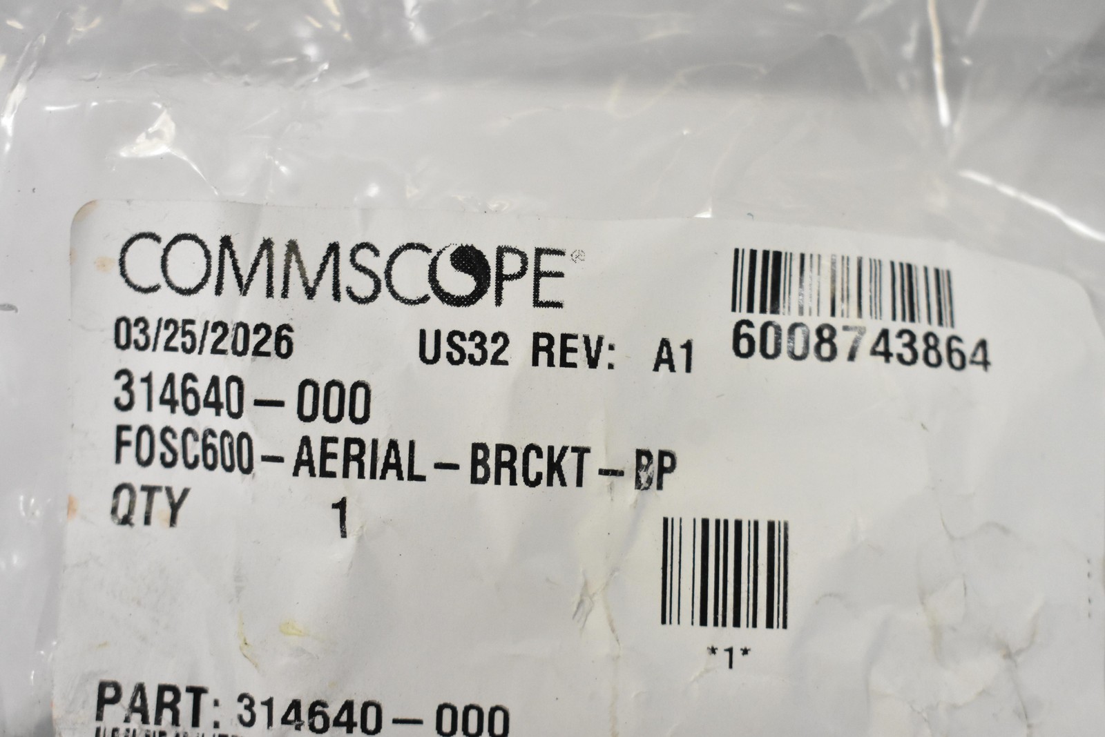 CommScope 314640-000 Loop Clamp FOSC600 Aerial Bracket Adjustable Silver