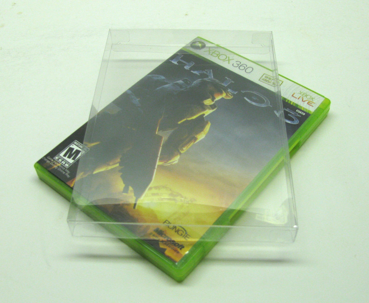 25X XBOX 360 CIB GAME - CLEAR PLASTIC PROTECTIVE BOX PROTECTOR CASE SLEEVE