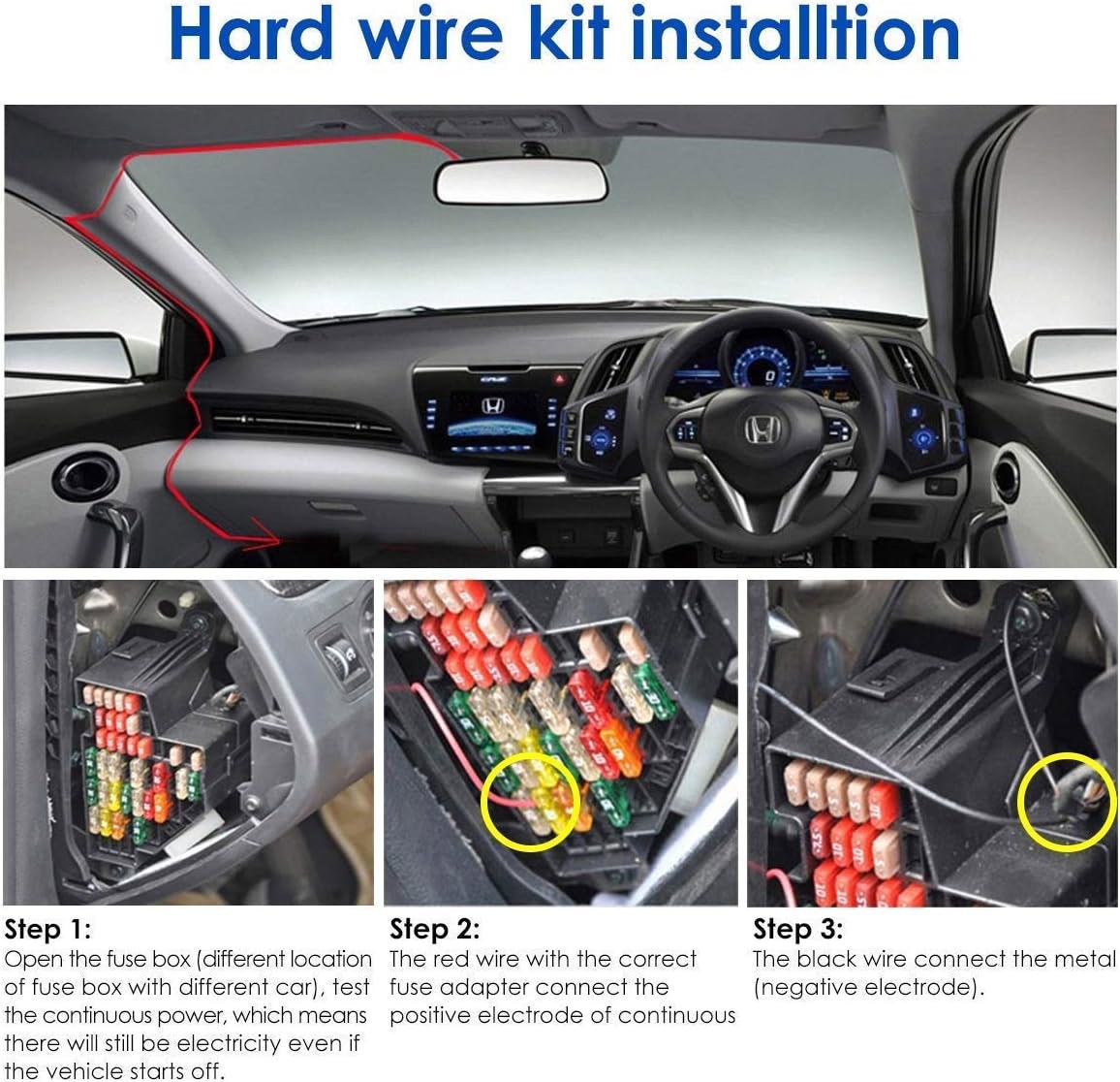 Replace For Garmin Dash Cams Parking Mode Cable 010-12530-03 12V