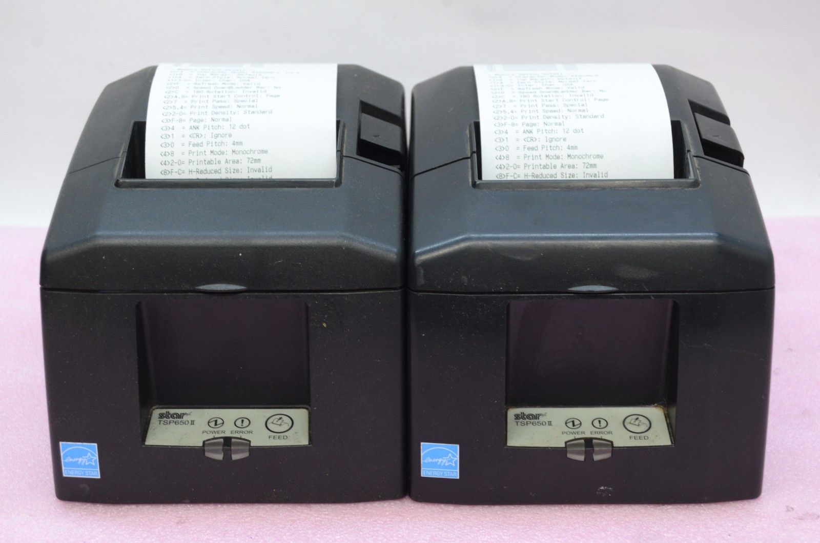 LOT OF 2 STAR TSP 650 II THERMAL POS RECEIPT PRINTER T8-B11