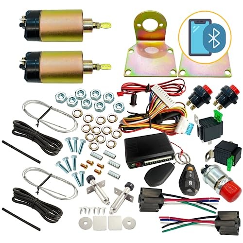 Two Door Shaved Door Handle Kit for Street 100lb Key Fob & BT-Door Popper Kit