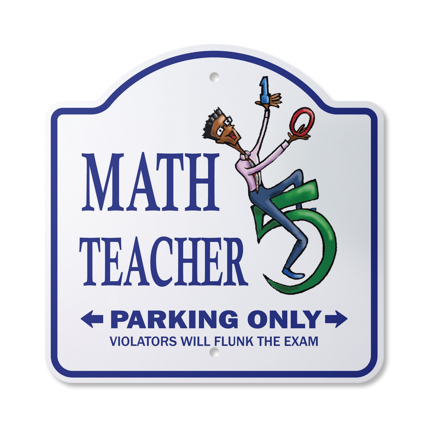 Math Teacher Zone Plastic Sign Parking Class Middle High School