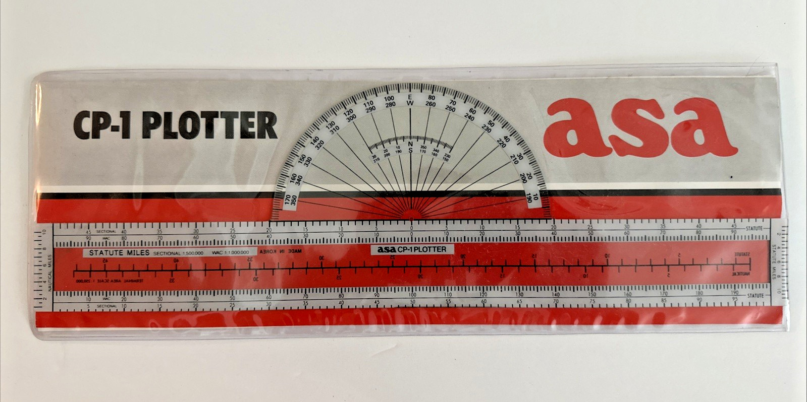 Vintage 1987 Aviation Navigation CP-1 Plotter ASA Publications Made in Korea
