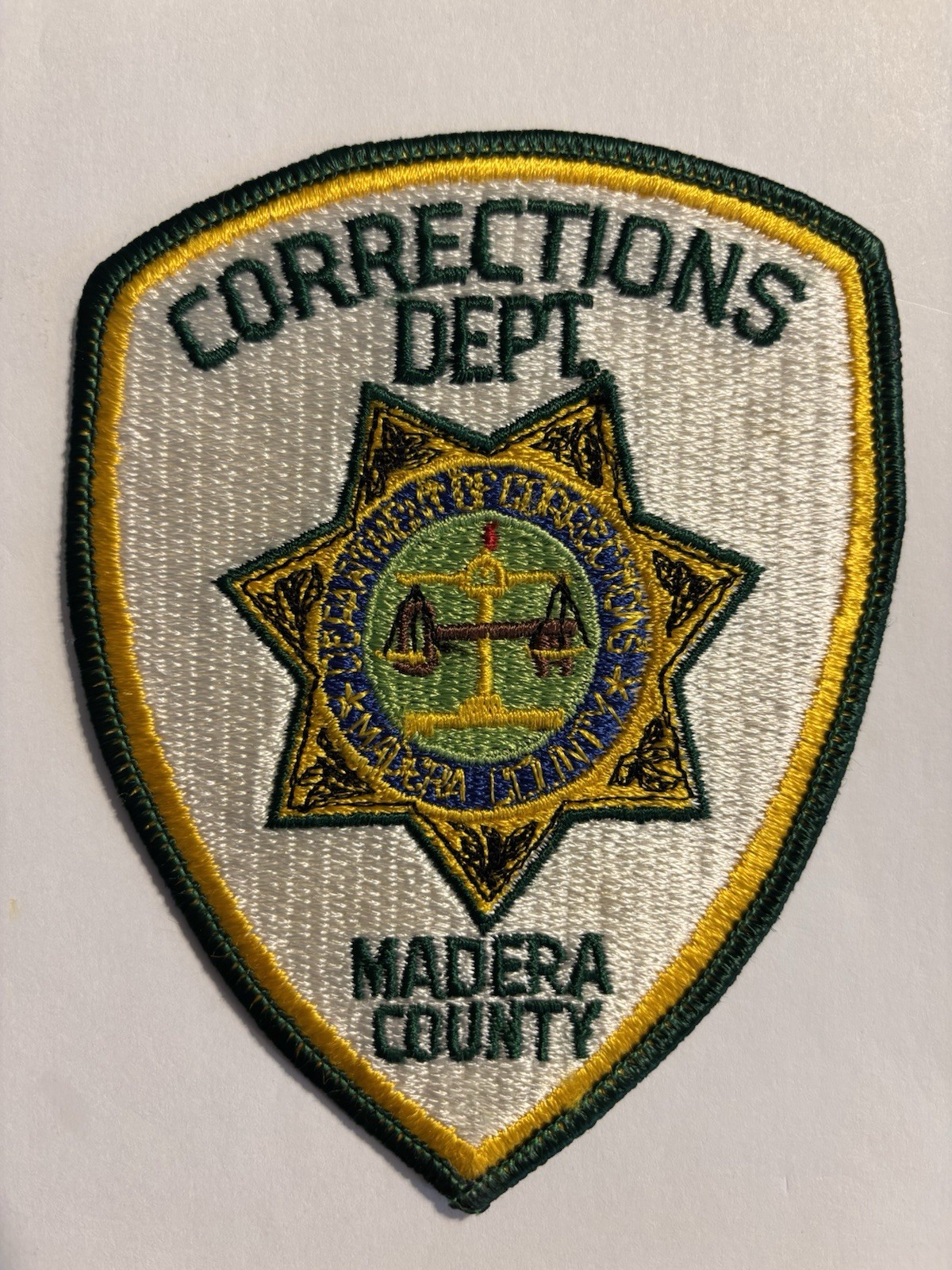 MADERA COUNTY, CA      Department of Corrections Patch