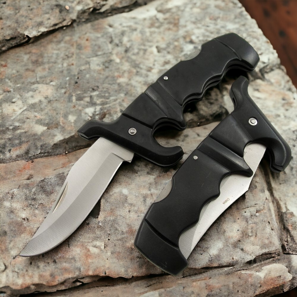 NEW! 5.25" Black Marine Defender Folding Knife