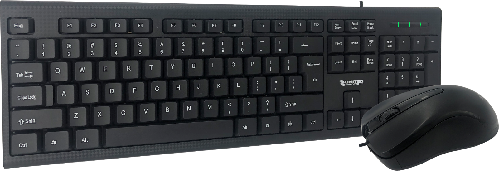 UPT BRAND NEW Modern Series USB Wired Keyboard & Mouse Retail Box Black