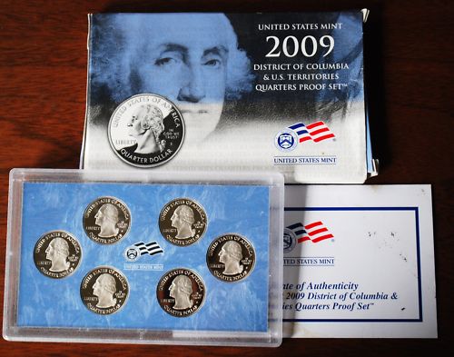 2009  QUARTER proof set of 6 District of Columbia &  U.S. Territories