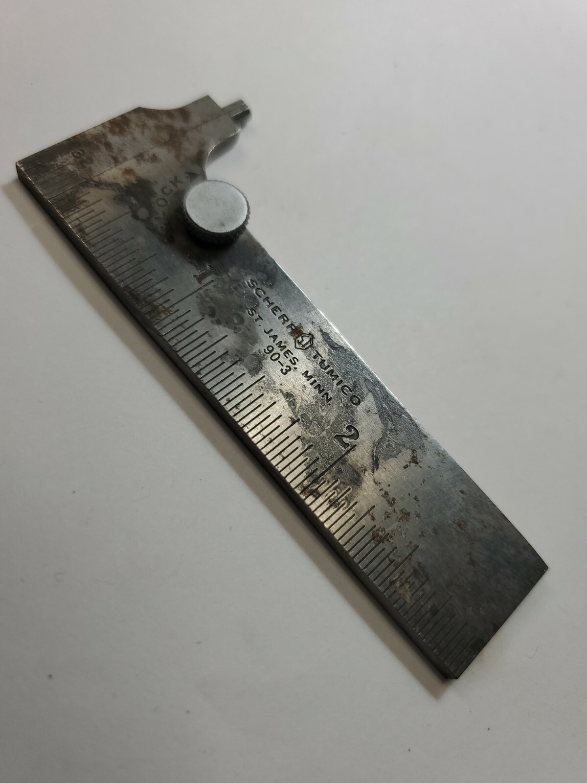 Vintage Scherr Tumico Pocket Sliding Caliper Machinist Tool USA watchmaker
