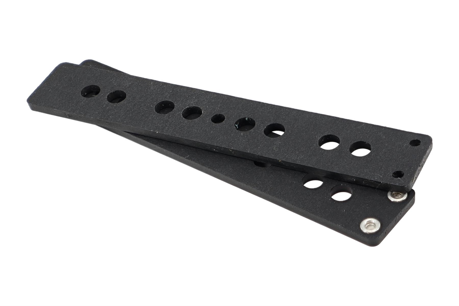 Jazz Bass Bridge Pickup Flatwork Set for .187" diameter magnets - Black