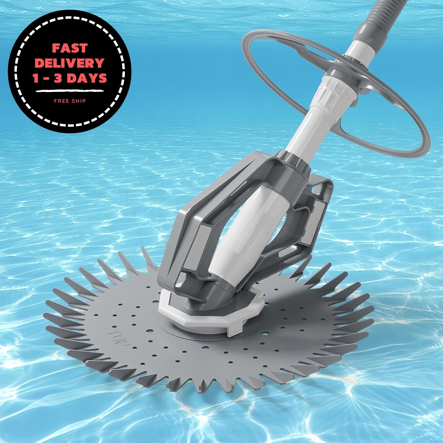 Aspiradora de piscina automática con barredora y manguera de 10 m
