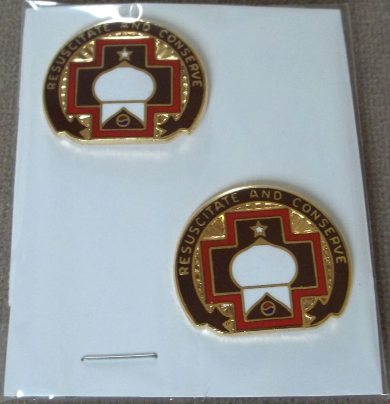 US Army 46th Surgical Hospital Unit Crest Insignia New Pair