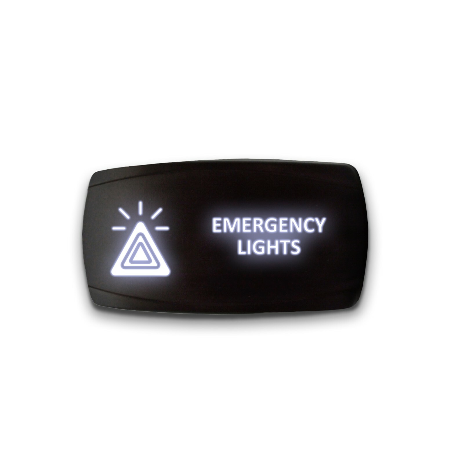 EMERGENCY LIGHTS- Horizontal LED Rocker Switch 5 Pin Dual Light 20A 12V ON / OFF