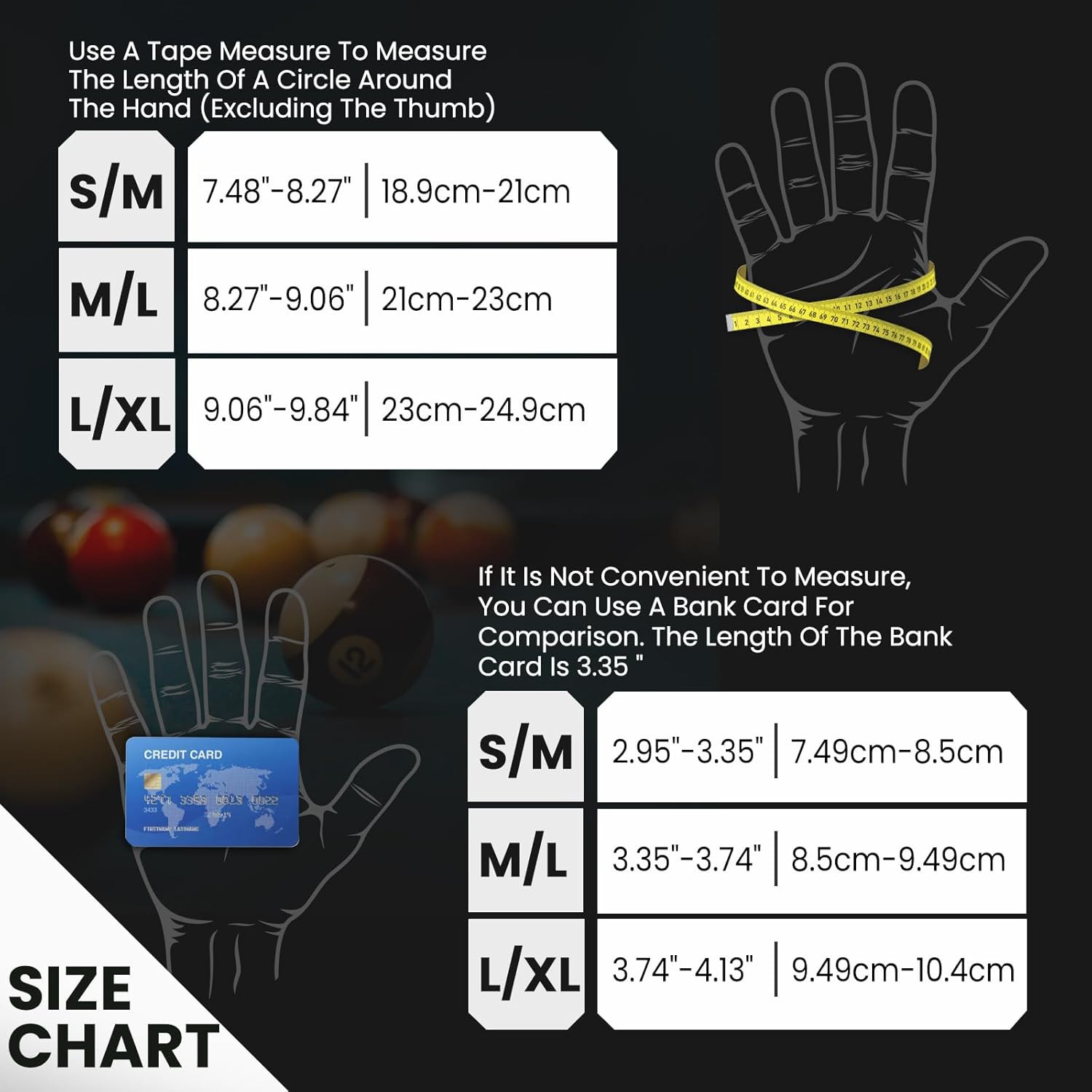 Billiard Pool Glove for Left Hand 3 Finger 1 PACK
