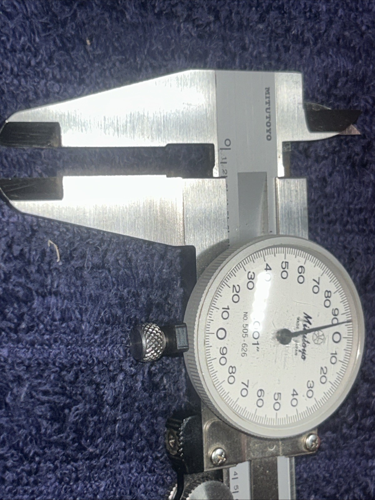 Mitutoyo No. 505-626 6” Dial Caliper Tool With Case Excellent