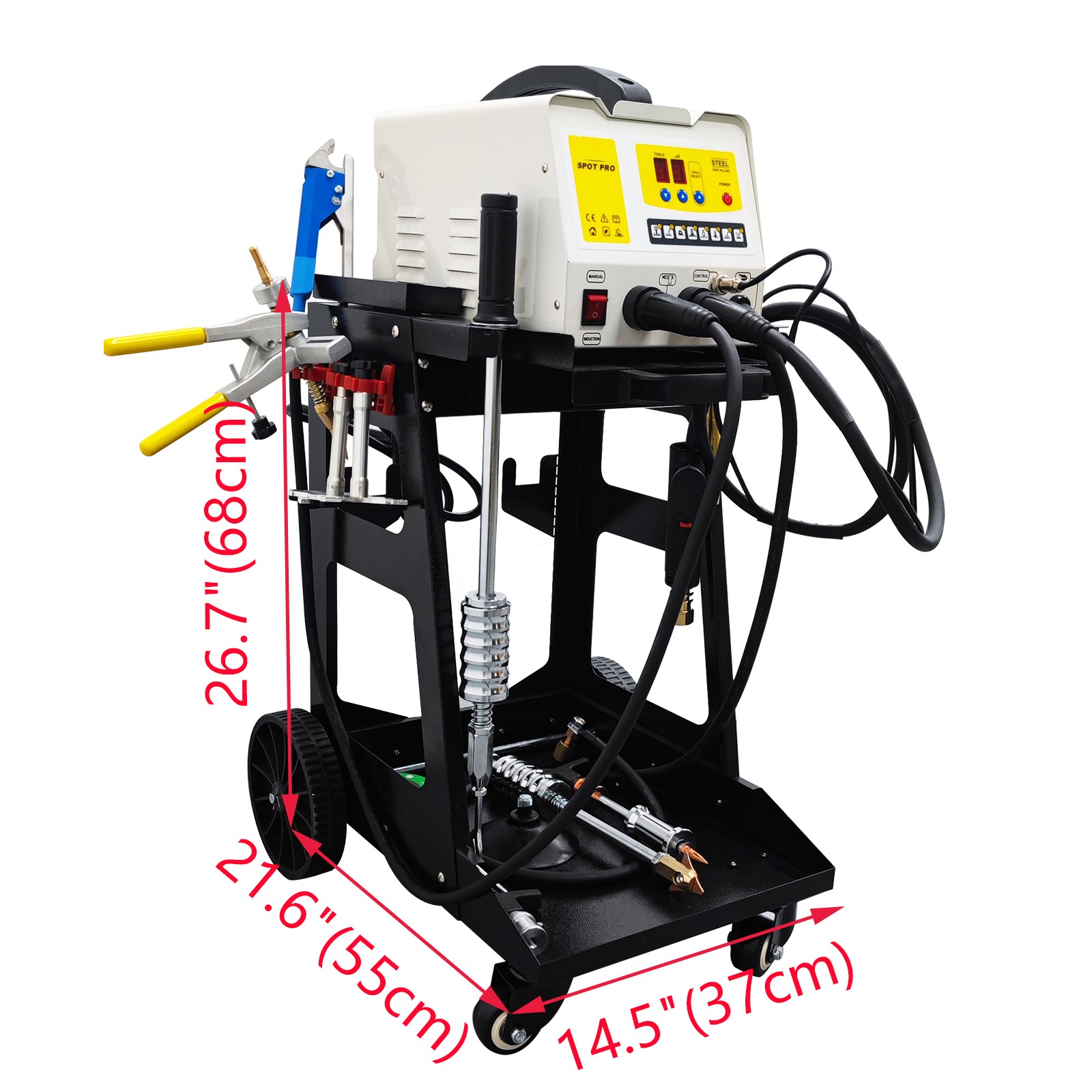 220V Steel Dent Pulling Machine Car Repair Spot Dent Puller Dent Pull Tool Kit