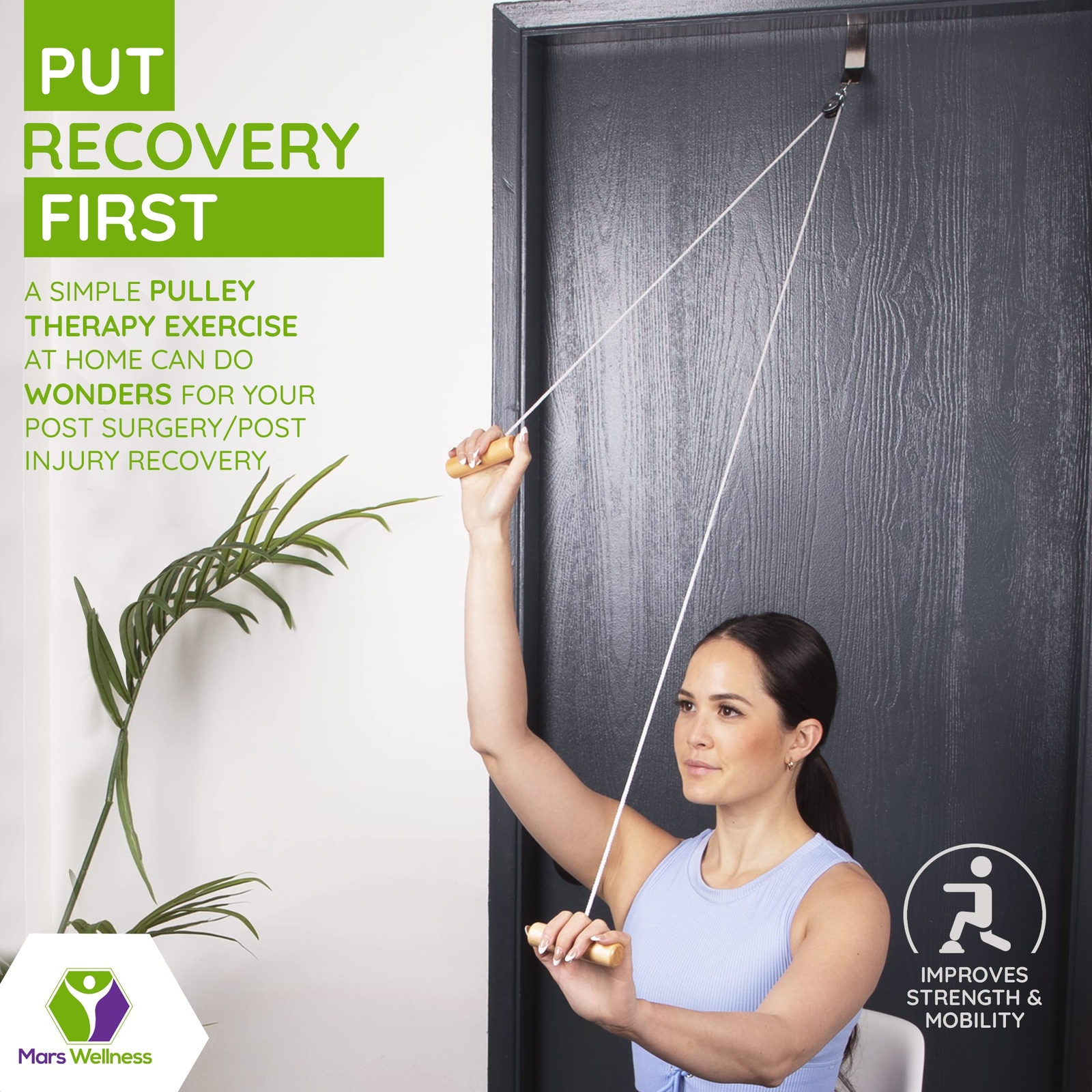 Over The Door Shoulder Pulley System Rope Physical Therapy Machine Equipment