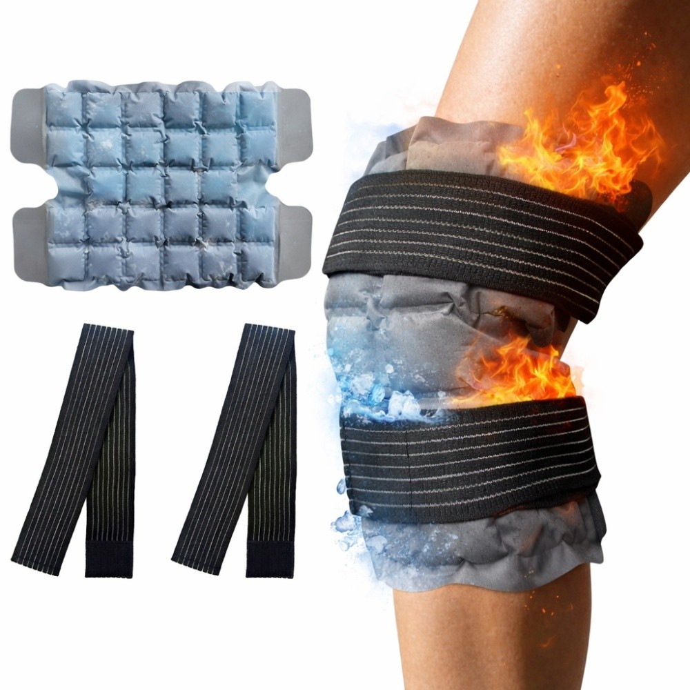 Reusable Gel Ice Pack Hot Cold Therapy for Knee Pain Relief, Swelling, Injuries
