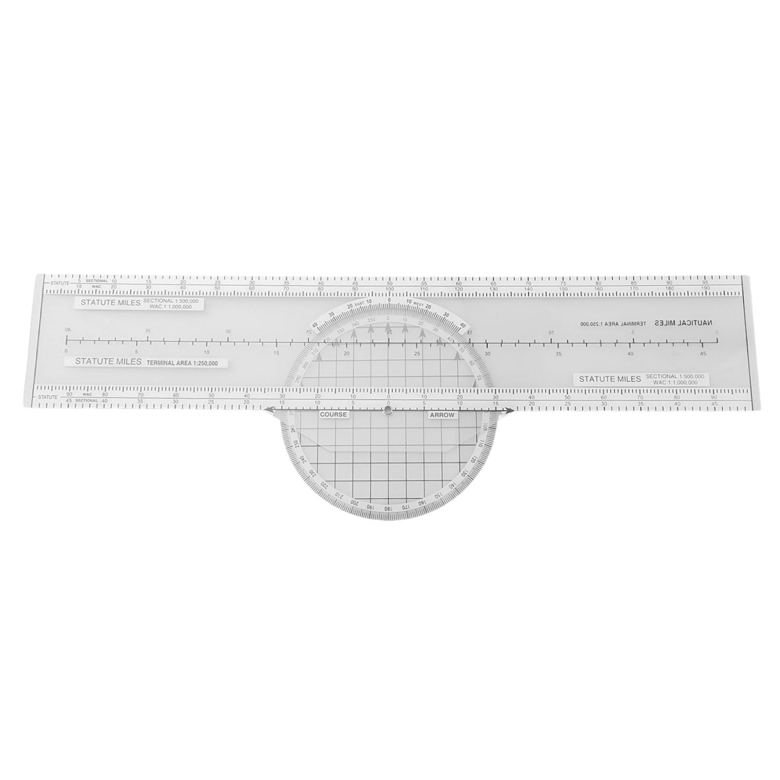 Compact Aviation Plotter 360 Degree Rotating Design for Optimal Usability