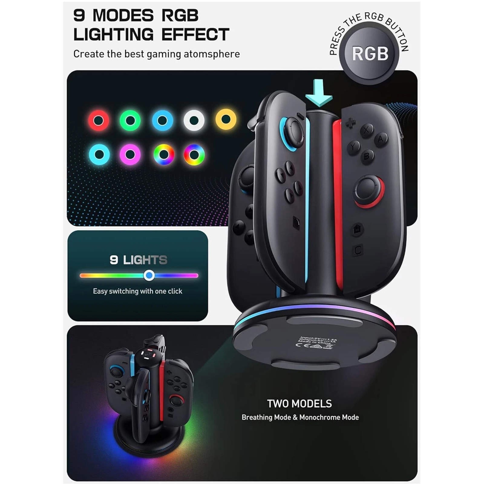 1PCS Charging Dock Charging Dock for Nintendo Switch 2 JoyCon 2 Fast Charger