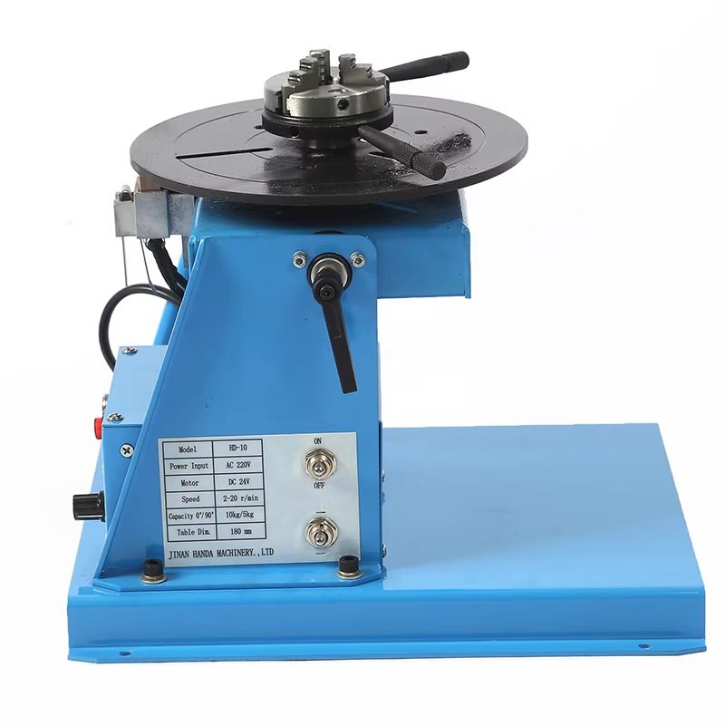 65mm/80mm Chuck and HD-10 Welding Positioner Turntable 3 Jaw Lathe Chuck 220V