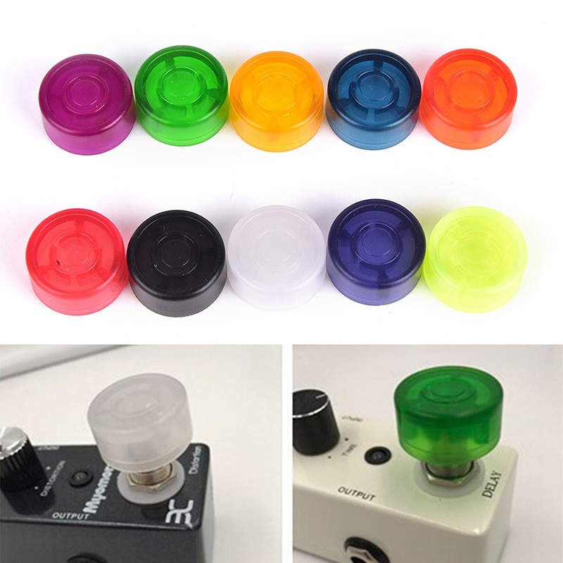10X Footswitch Topper Random Color Plastic Bumper For Guitar Effect Pedal Fad-cx