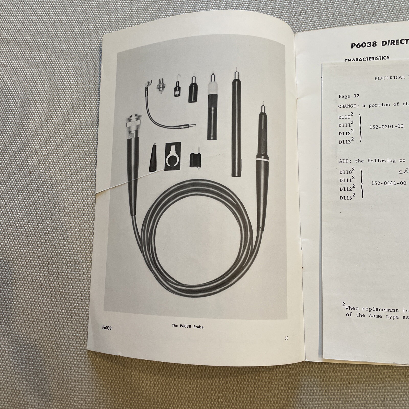 Tektronix P6038 Probe ~ Instruction Manual ~ 070-0400-01