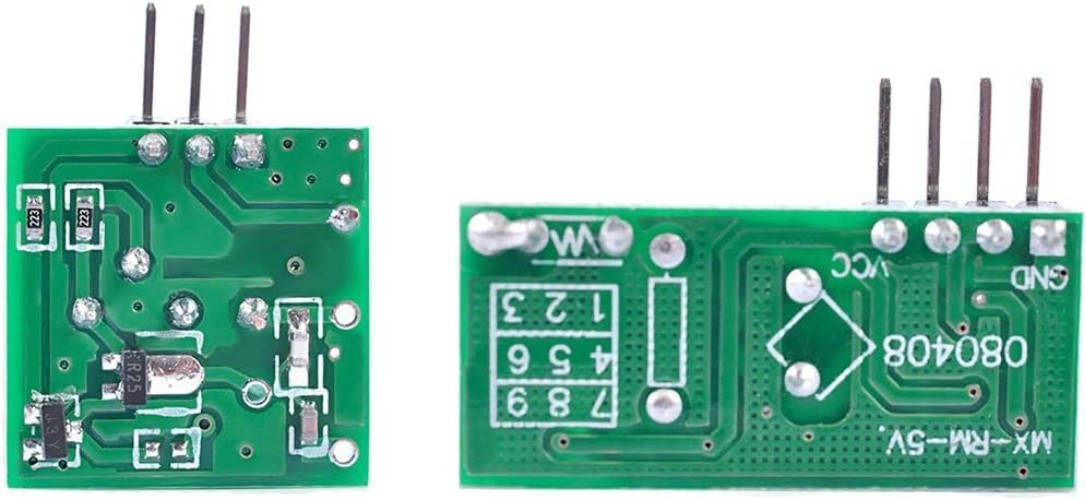 5 Sets of 433MHz Transmitter & Receiver Kit for Wireless Project Automation