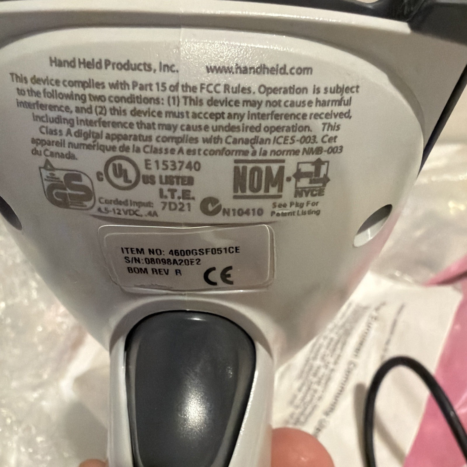 Honeywell 4600GSF051CE handheld bar code scanner