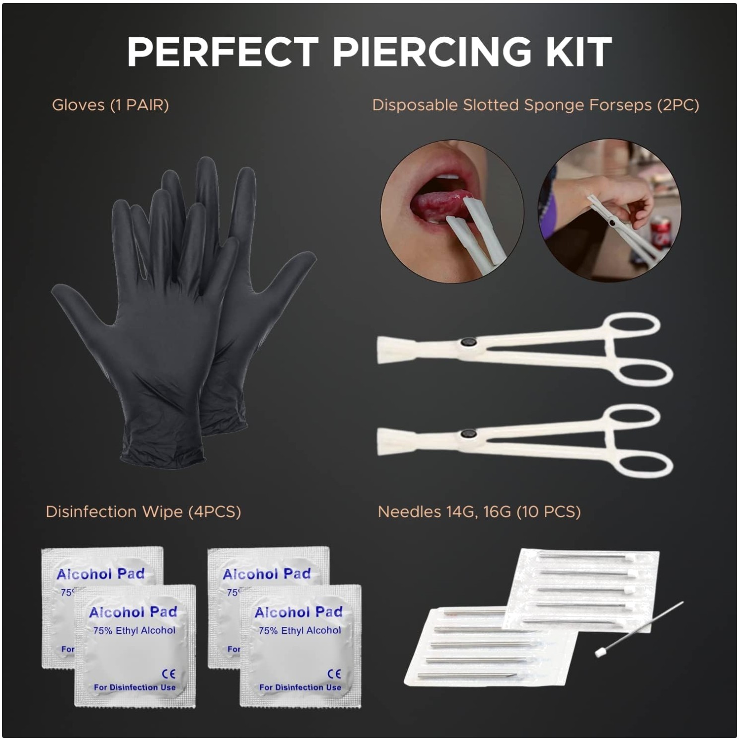 Stainless Steel Piercing Set - 156PC Tools Included