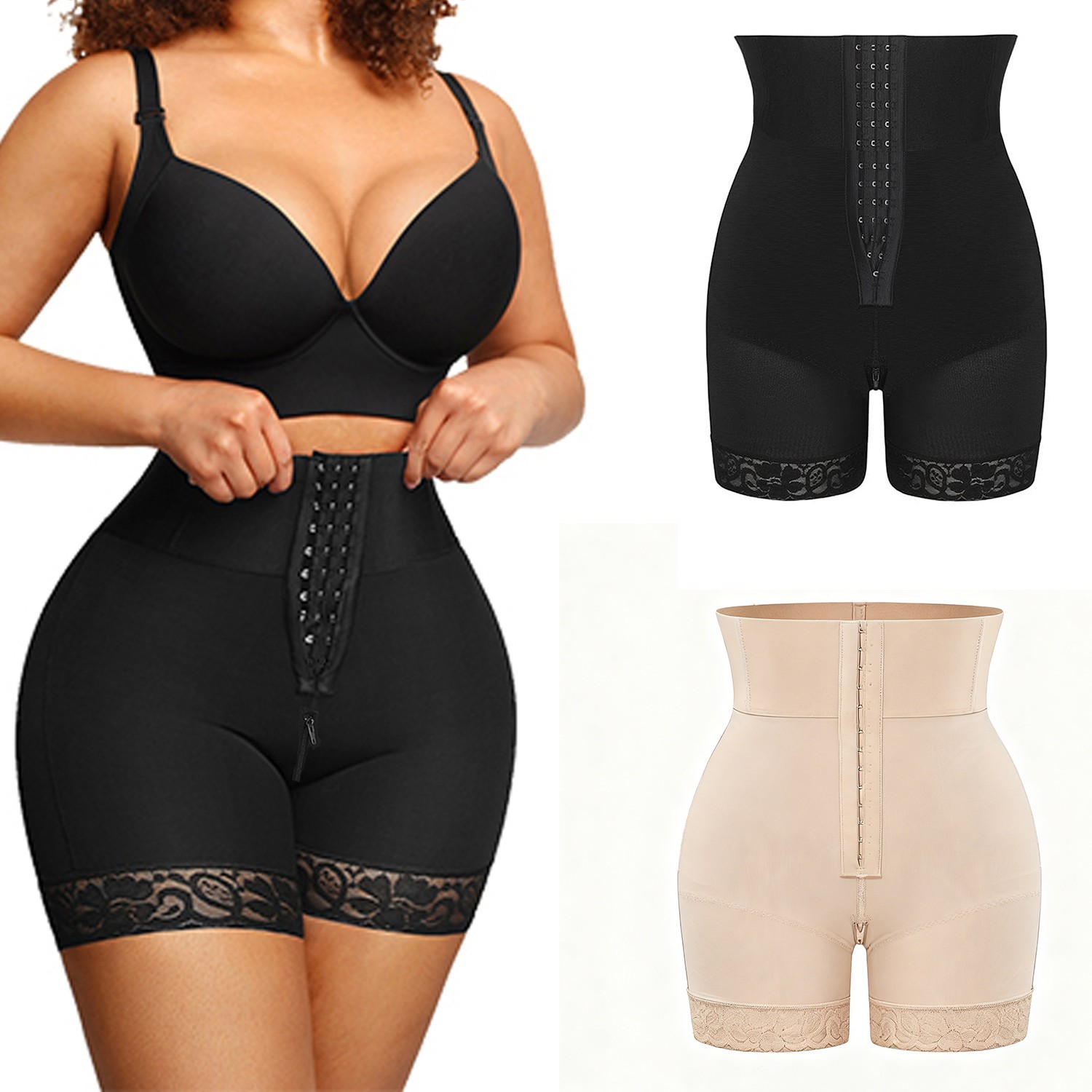 Tummy Control Shapewear Fajas Colombianas High Waist Shaper Butt Lifter Shorts