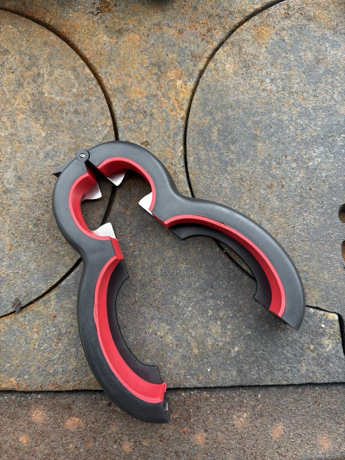 2 Jar Opener Bottle Openers 6in1 Red & Black