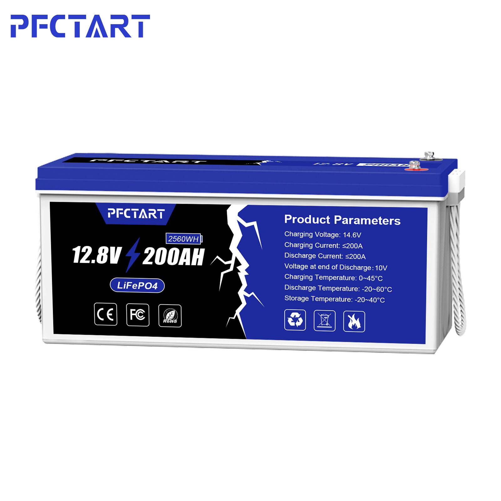 Lithium LiFePO4 Battery 200Ah/150Ah/100Ah12V Built-in BMS 4500+ Deep Cycles US