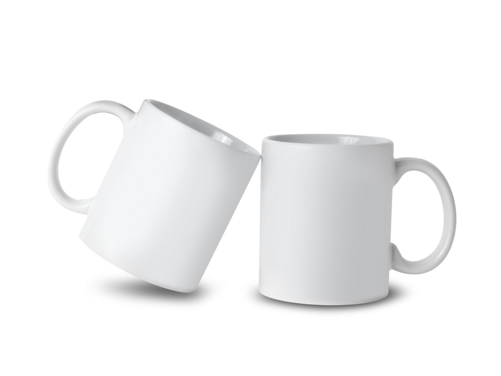 White Ceramic Mugs 12 oz Sublimation Blanks (2 Pack)