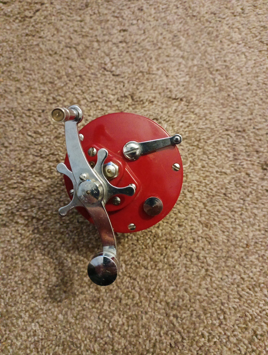 Penn Reels Peer 209 Fishing Reel - Red  1970s Vintage Very Good Condition
