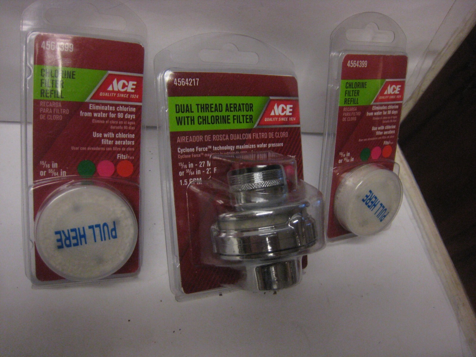 Ace Chlorine Dual Thread Aerator WITH  2 FILTERS Chrome 55/64" x 15/16" 4564217