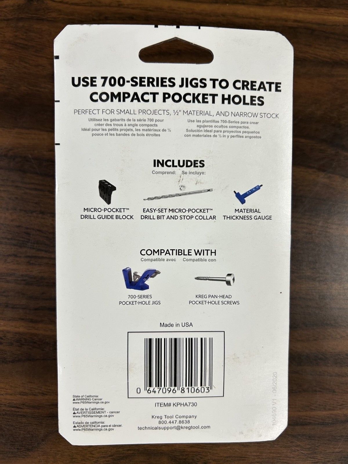 Kreg KPHA730 Micro-Pocket Drill Guide Kit 730