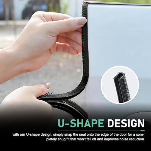 Car Door Edge Guard, 16.4Ft Rubber Seal Edge Trim, Door Edge Protector Guard