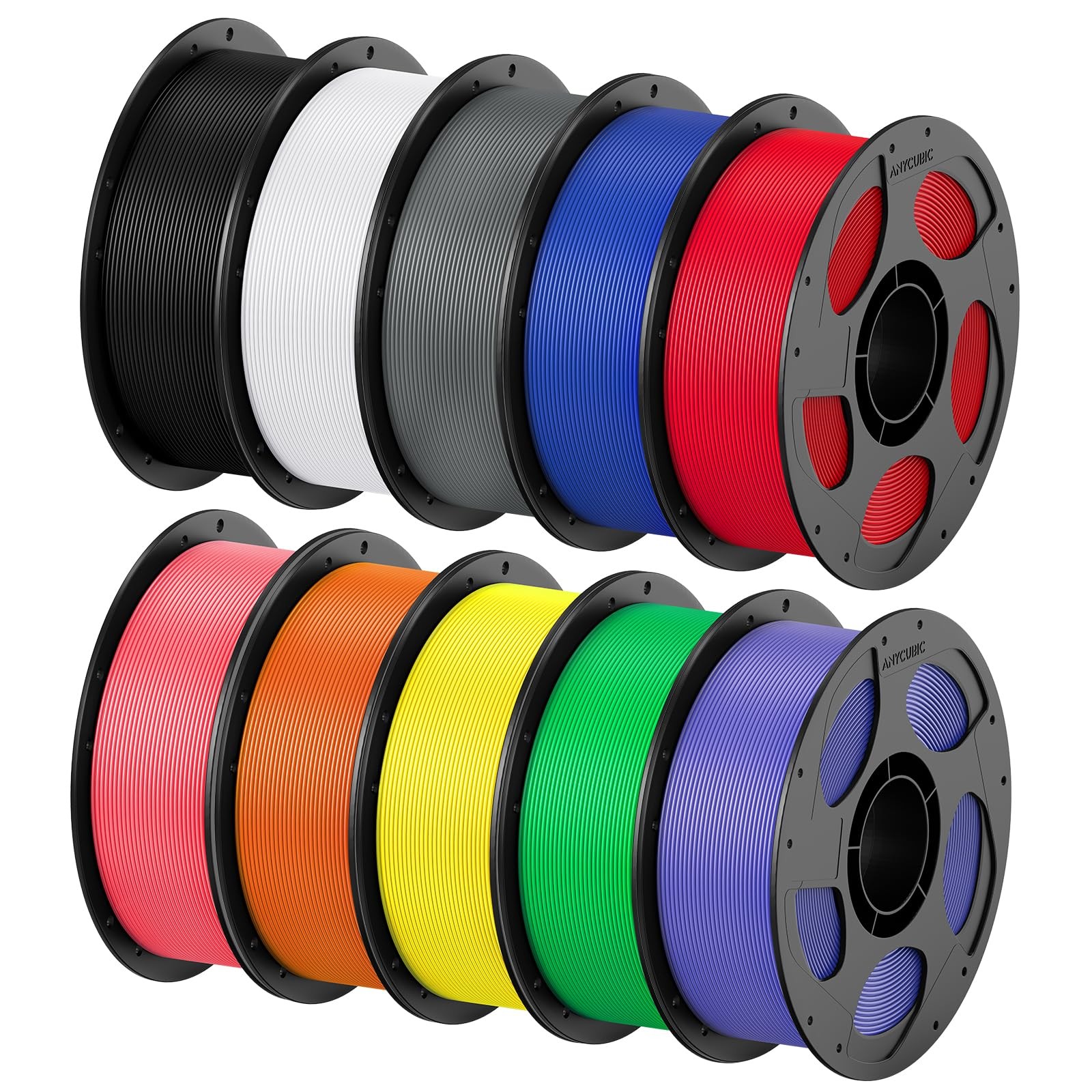 1.75 millimeters, 10kg Petg Black + White + Texture Grey + Pink + Red + Blue...