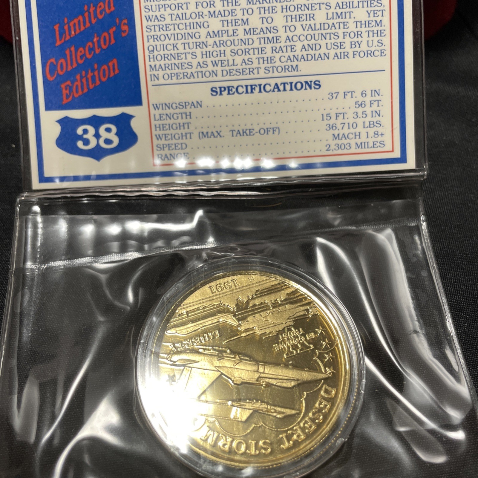 F-18 “ Hornet” Fighter, Souvenir Coin