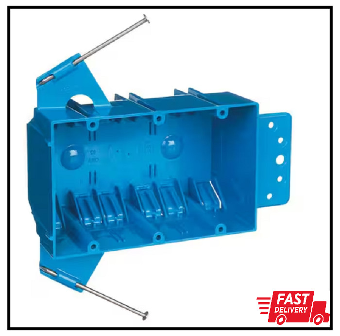 3-Gang 44 Cu. In. PVC New Work Electrical Switch and Outlet Box