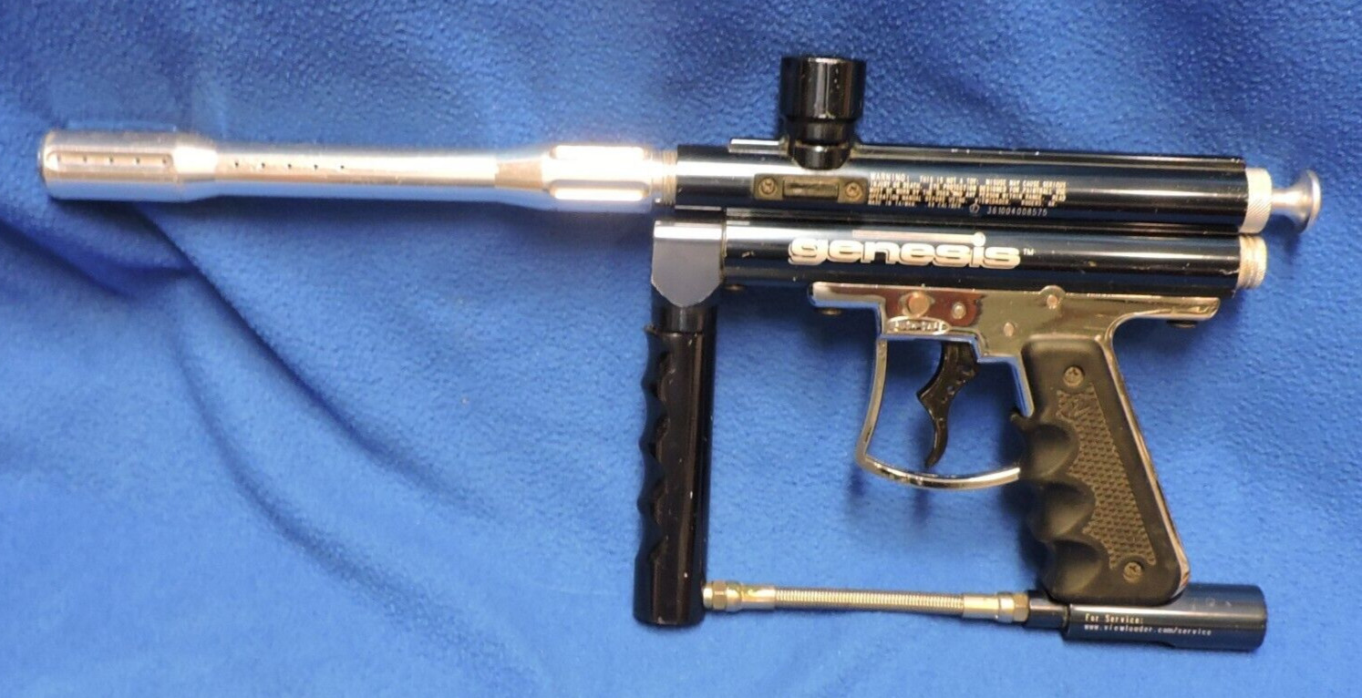 Genesis Blue & Chrome Paintball Gun Marker 1290