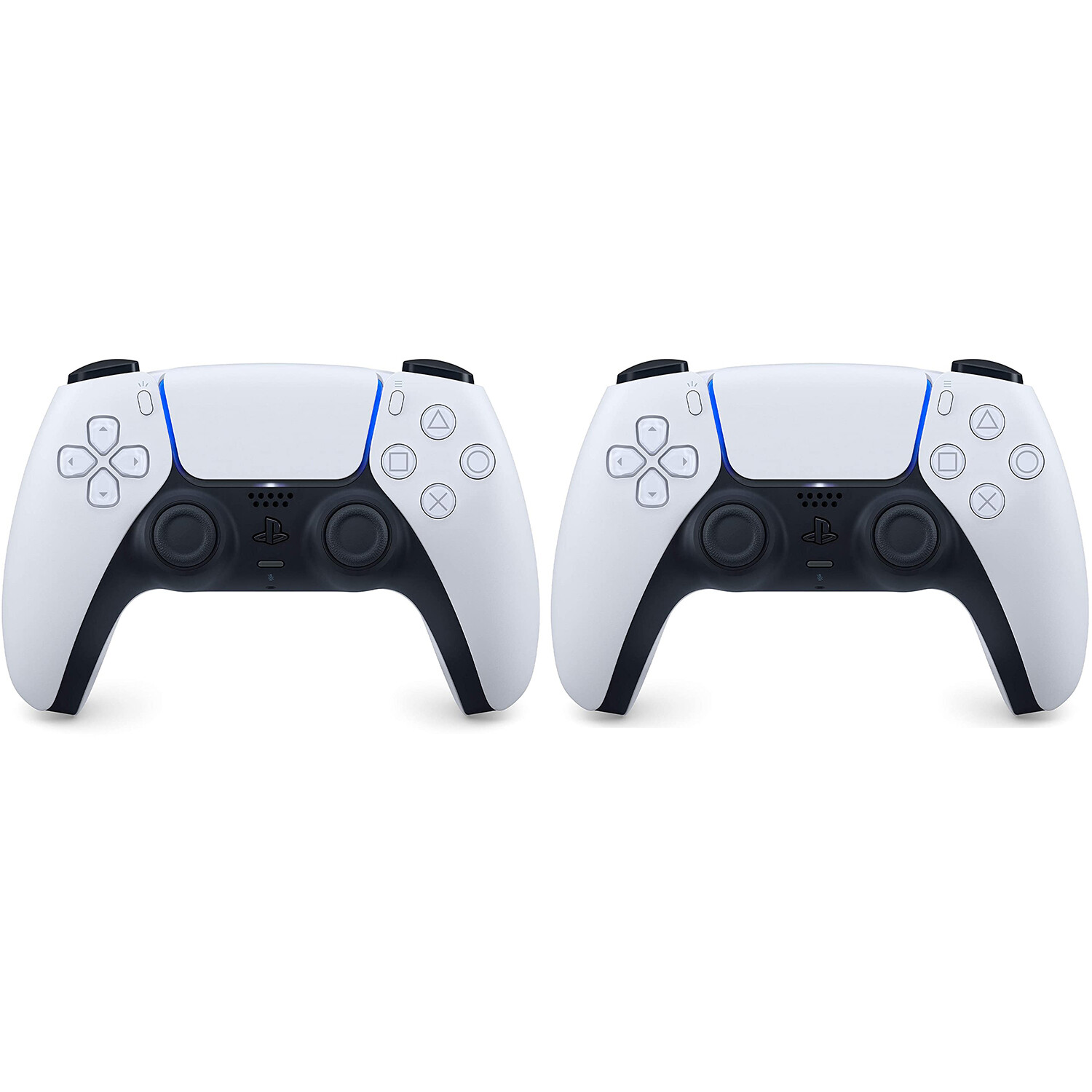 2 Pack Sony PlayStation 5 DualSense Wireless Controller - Glacier White
