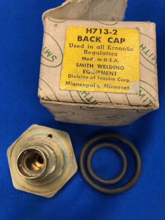Smith Welding Equipment H1713-2 Back Cap BRASS  Regulator Vintage OEM O rings